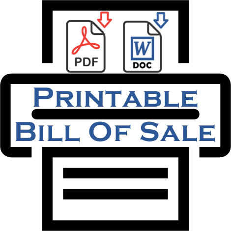 Printable Bill of Sale Forms